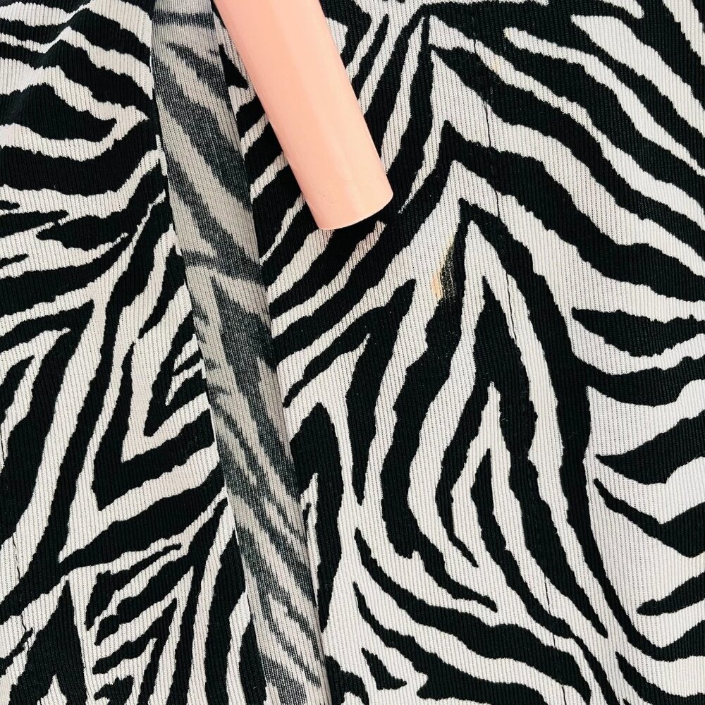 Addition By Chico's Womens Black White Zebra Print Slinky Blouse Top Sz 3 US XL - Picture 7 of 11